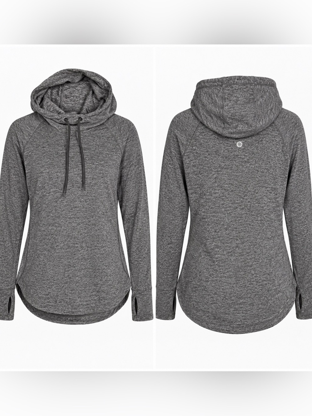 Athleta Gray Heather Lightweight Pullover Hoodie